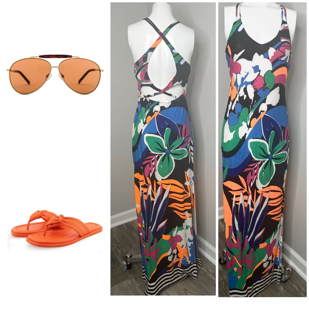 SEVENGATE COLORFUL MAXI DRESS-PRELOVED-MEDIUM